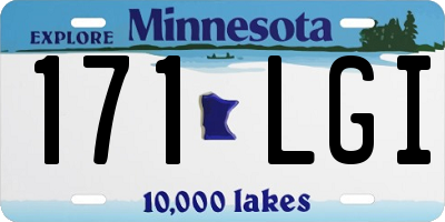 MN license plate 171LGI