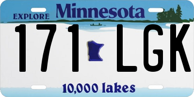 MN license plate 171LGK
