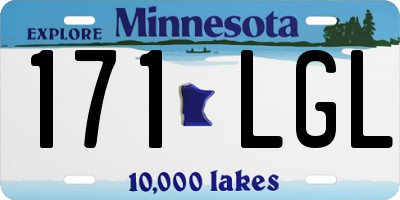 MN license plate 171LGL
