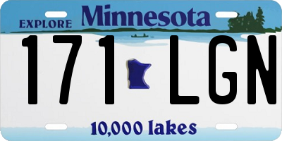 MN license plate 171LGN