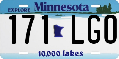 MN license plate 171LGO