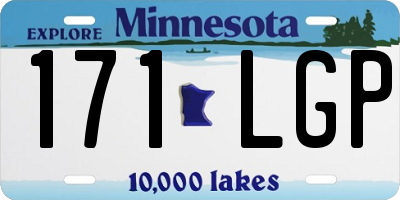 MN license plate 171LGP