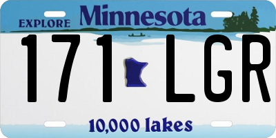 MN license plate 171LGR