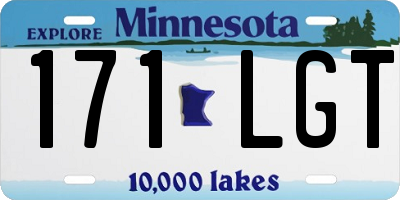 MN license plate 171LGT