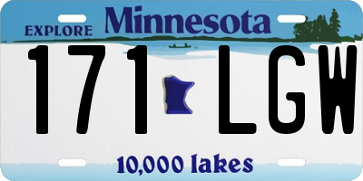 MN license plate 171LGW