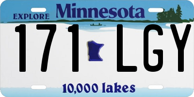MN license plate 171LGY