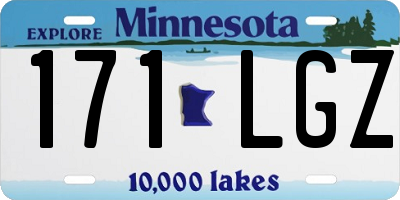 MN license plate 171LGZ