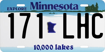 MN license plate 171LHC