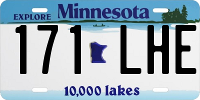 MN license plate 171LHE