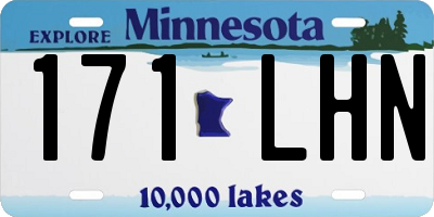 MN license plate 171LHN
