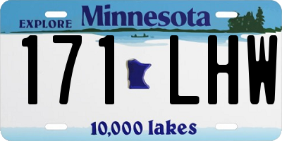MN license plate 171LHW