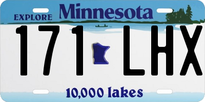 MN license plate 171LHX