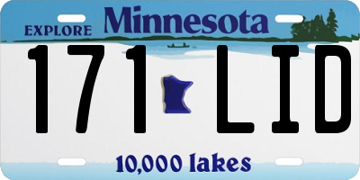 MN license plate 171LID