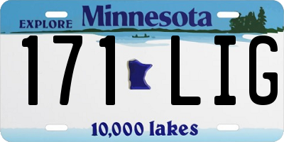 MN license plate 171LIG