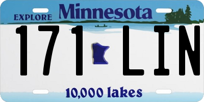 MN license plate 171LIN