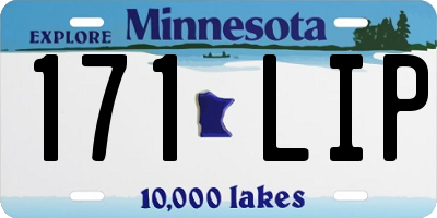 MN license plate 171LIP