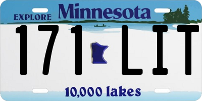MN license plate 171LIT