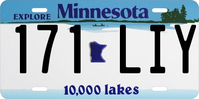 MN license plate 171LIY