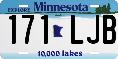 MN license plate 171LJB