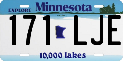 MN license plate 171LJE