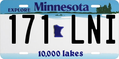 MN license plate 171LNI