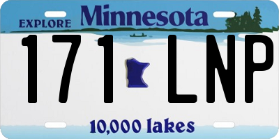 MN license plate 171LNP