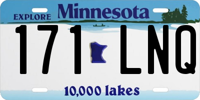 MN license plate 171LNQ