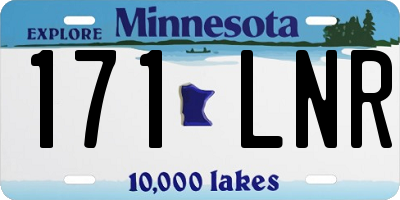 MN license plate 171LNR