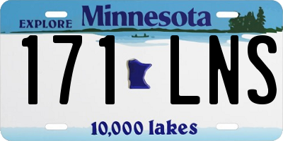 MN license plate 171LNS