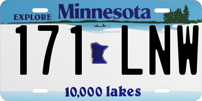 MN license plate 171LNW