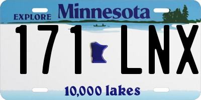 MN license plate 171LNX