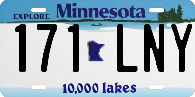 MN license plate 171LNY