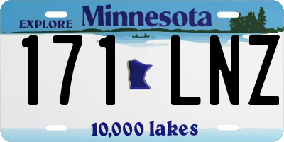 MN license plate 171LNZ
