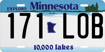 MN license plate 171LOB