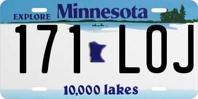 MN license plate 171LOJ