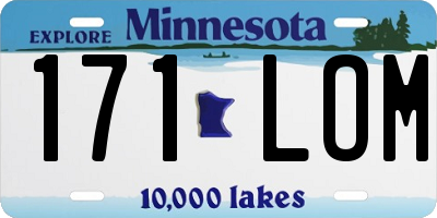 MN license plate 171LOM