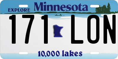 MN license plate 171LON