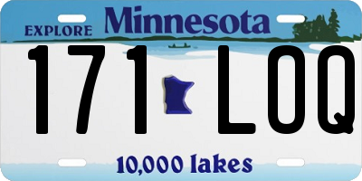 MN license plate 171LOQ