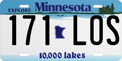MN license plate 171LOS