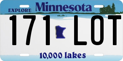 MN license plate 171LOT