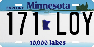 MN license plate 171LOY