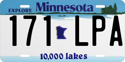 MN license plate 171LPA