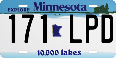 MN license plate 171LPD