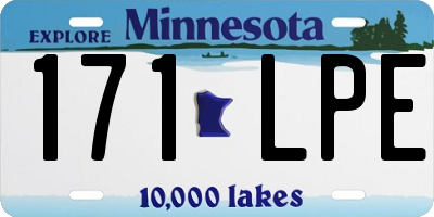 MN license plate 171LPE