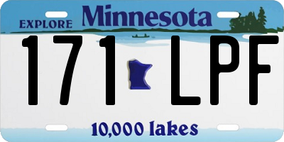 MN license plate 171LPF
