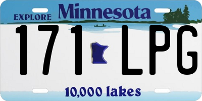 MN license plate 171LPG