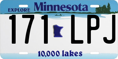 MN license plate 171LPJ
