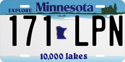 MN license plate 171LPN