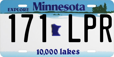 MN license plate 171LPR