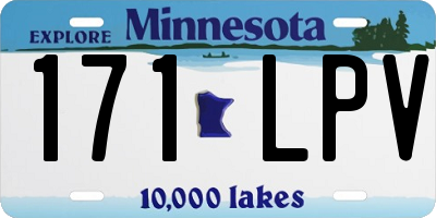MN license plate 171LPV